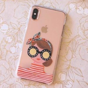 Rifle Paper Company Hello Gorgeous Girl Mod Glasses IPhone X XS Phone Case